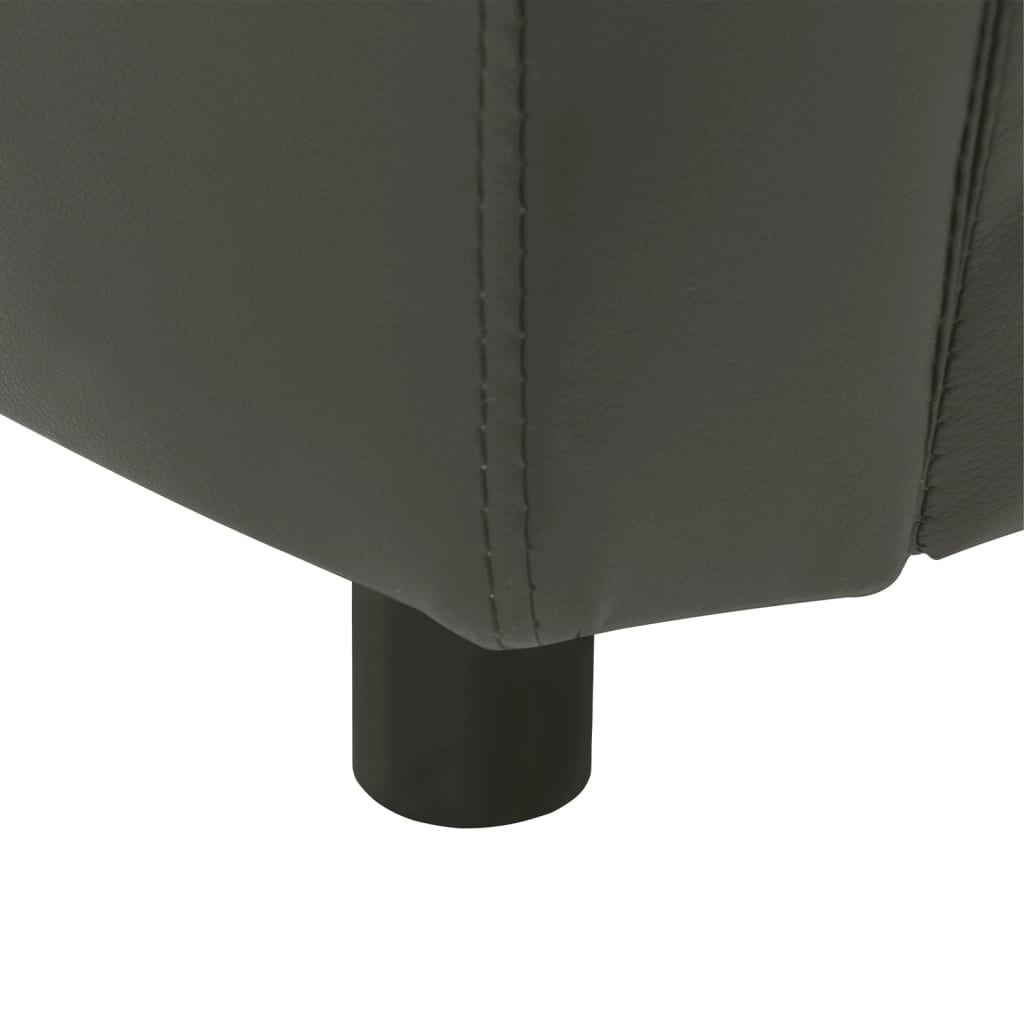 Dog Sofa Dark Grey 67x41x39 Cm Faux Leather