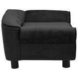 Dog Sofa Black 72x45x30 cm Plush - Top-Down View