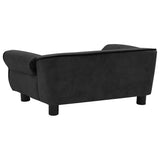 Dog Sofa Black 72x45x30 cm Plush - 45-Degree Angle