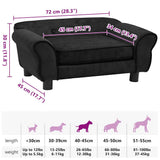 Dog Sofa Black 72x45x30 cm Plush - Extra Image