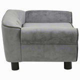Dog Sofa Dark Grey 72x45x30 Cm Plush - Top-Down View