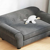 Dog Sofa Dark Grey 72x45x30 cm Plush - Top-Down View