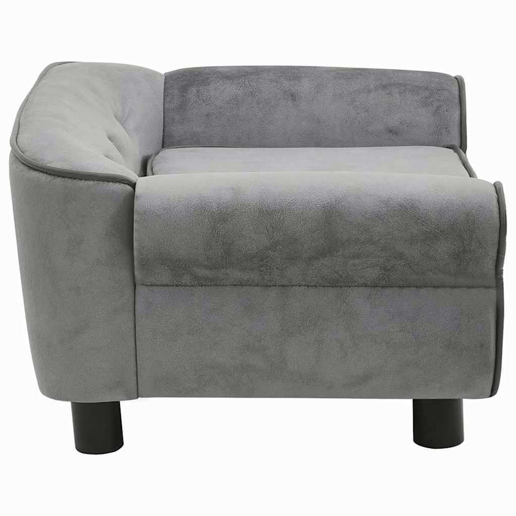 Dog Sofa Dark Grey 72x45x30 cm Plush