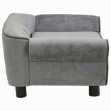 Dog Sofa Dark Grey 72x45x30 cm Plush