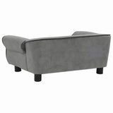 Dog Sofa Dark Grey 72x45x30 cm Plush - 45-Degree Angle