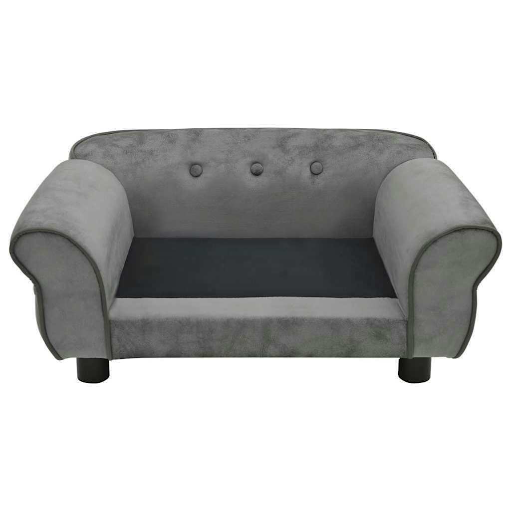 Dog Sofa Dark Grey 72x45x30 cm Plush