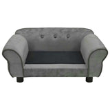 Dog Sofa Dark Grey 72x45x30 cm Plush