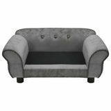 Dog Sofa Dark Grey 72x45x30 cm Plush - Rear View