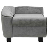 Dog Sofa Dark Grey 72x45x30 cm Plush