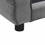 Dog Sofa Dark Grey 72x45x30 Cm Plush - Low Angle