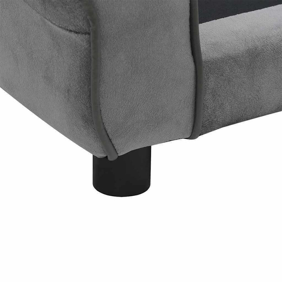 Dog Sofa Dark Grey 72x45x30 Cm Plush