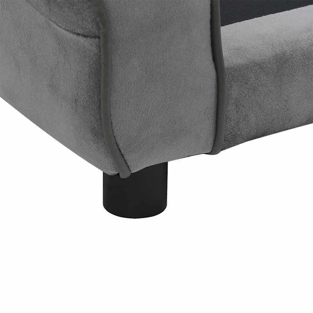 Dog Sofa Dark Grey 72x45x30 cm Plush