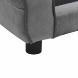 Dog Sofa Dark Grey 72x45x30 cm Plush