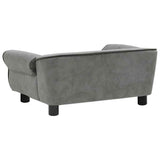 Dog Sofa Dark Grey 72x45x30 cm Plush - Low Angle