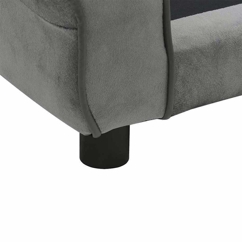Dog Sofa Dark Grey 72x45x30 cm Plush