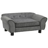 Dog Sofa Dark Grey 72x45x30 Cm Plush