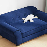 Dog Sofa Blue 72x45x30 cm Plush - Top-Down View