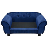 Dog Sofa Blue 72x45x30 cm Plush - Rear View