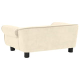 Dog Sofa Cream 72x45x30 cm Plush - 45-Degree Angle