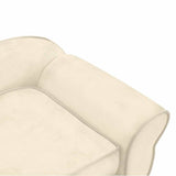 Dog Sofa Cream 72x45x30 cm Plush - Close-Up Angle