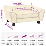 Dog Sofa Cream 72x45x30 cm Plush - Extra Image