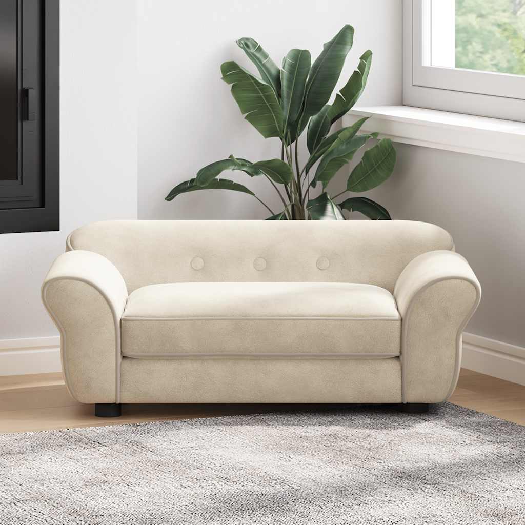 Dog Sofa Cream 72x45x30 cm Plush
