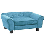 Dog Sofa Turquoise 72x45x30 cm Plush - Front View