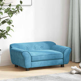 Dog Sofa Turquoise 72x45x30 cm Plush - Side View