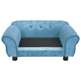 Dog Sofa Turquoise 72x45x30 cm Plush - Rear View