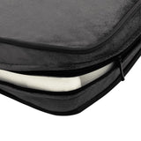 Dog Sofa Dark Grey 81x43x31 cm Plush and Faux Leather - Close-Up Angle