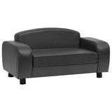 Dog Sofa Dark Grey 80x50x40 cm Faux Leather