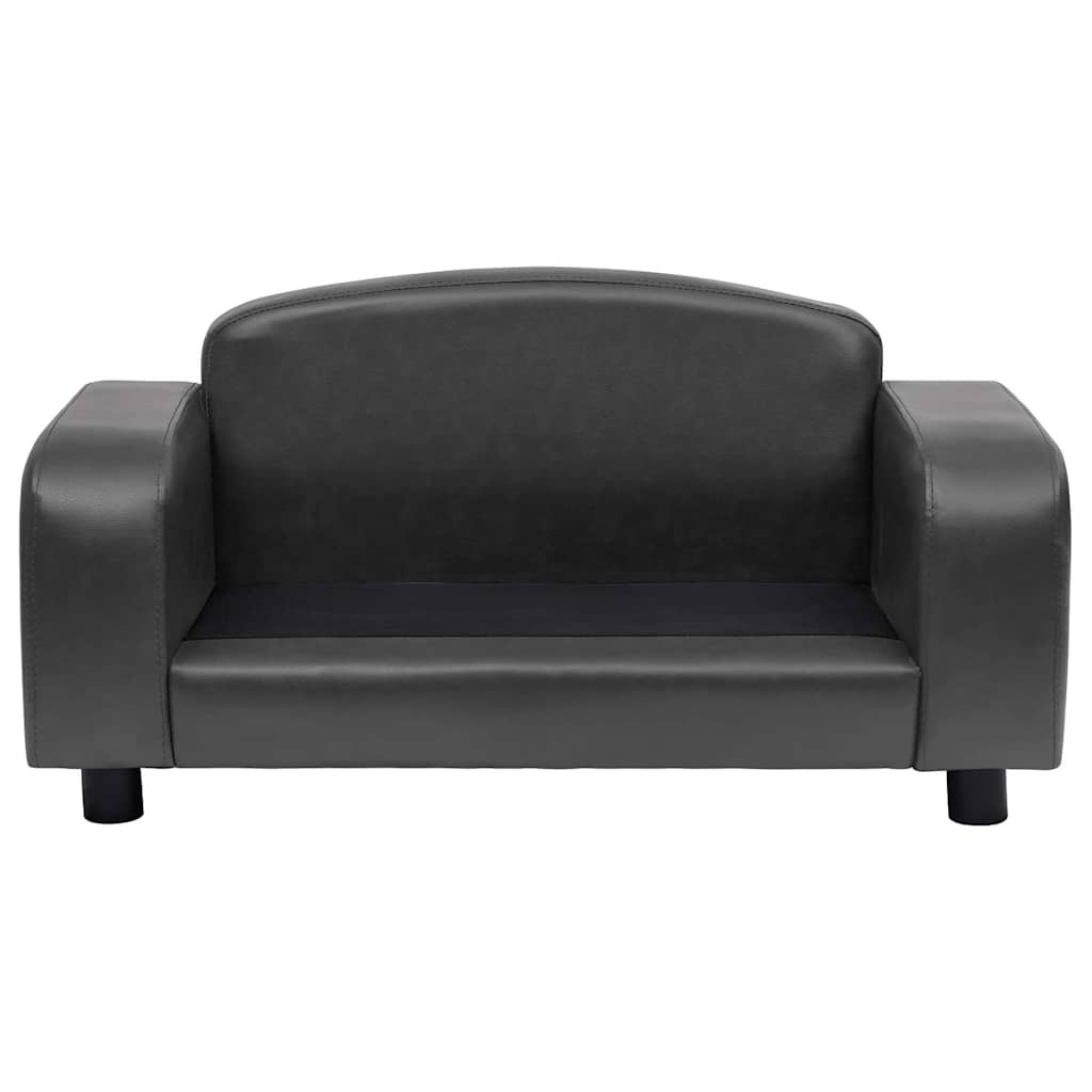 Dog Sofa Dark Grey 80x50x40 cm Faux Leather