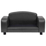 Dog Sofa Dark Grey 80x50x40 cm Faux Leather
