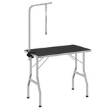 Adjustable Dog Grooming Table with 1 Loop - Rear View