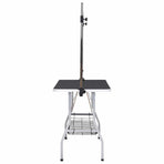 Adjustable Dog Grooming Table with 2 Loops and Basket