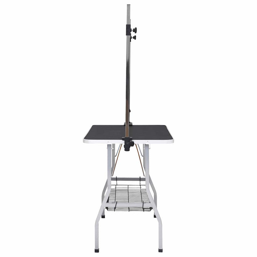 Adjustable Dog Grooming Table with 2 Loops and Basket