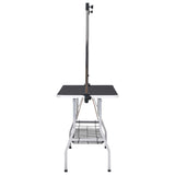 Adjustable Dog Grooming Table with 2 Loops and Basket - Top-Down View