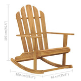 Adirondack Rocking Chair Solid Wood Teak