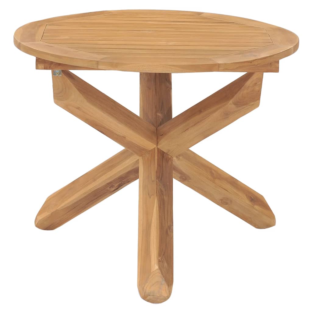 Garden Dining Table ?90x75 cm Solid Wood Teak