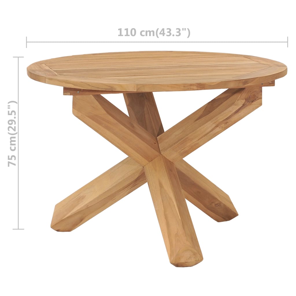 Garden Dining Table ?110x75 cm Solid Wood Teak