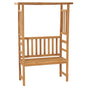 Garden Bench with Pergola 115 cm Solid Wood Teak