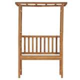 Garden Bench with Pergola 115 cm Solid Wood Teak - Front View