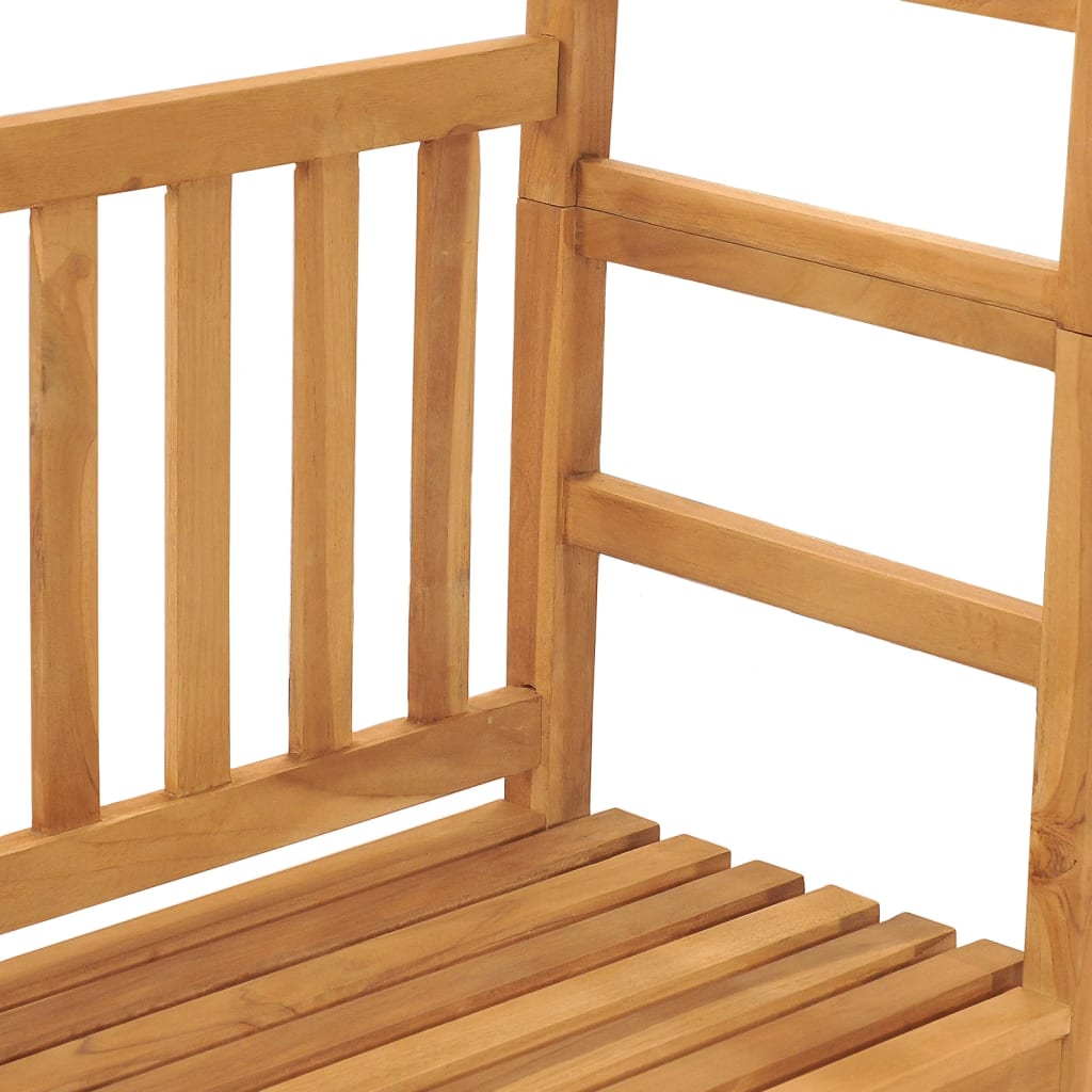 Garden Bench with Pergola 115 cm Solid Wood Teak