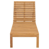 Sun Lounger Solid Wood Teak - Front View