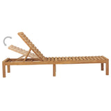 Sun Lounger Solid Wood Teak - 45-Degree Angle