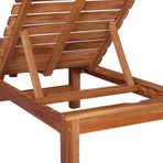 Sun Lounger Solid Wood Teak