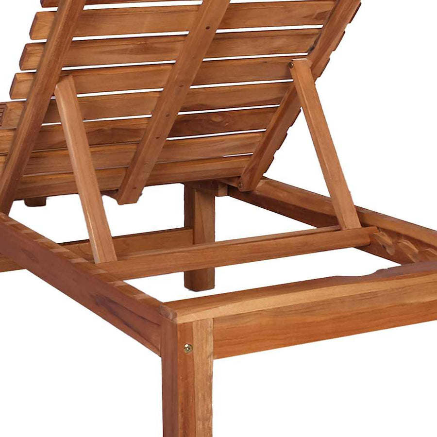 Sun Lounger Solid Wood Teak