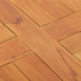 Table Top Solid Teak Wood Round 2.5 cm 40 cm - Rear View