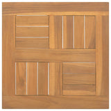Square Table Top 40x40x2.5 cm Solid Wood Teak - Front View