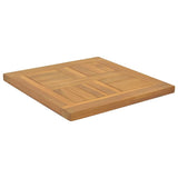 Square Table Top 40x40x2.5 cm Solid Wood Teak - Side View